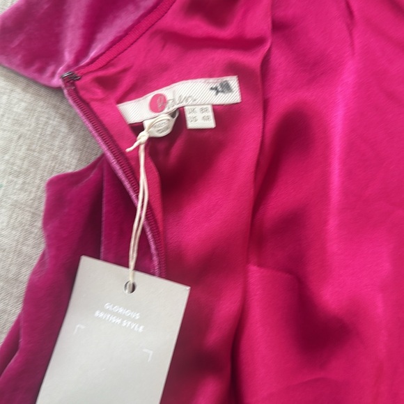 Boden Velvet Martha Midi Dress English Berry Magenta women’s‎ size 4 - Picture 13 of 16